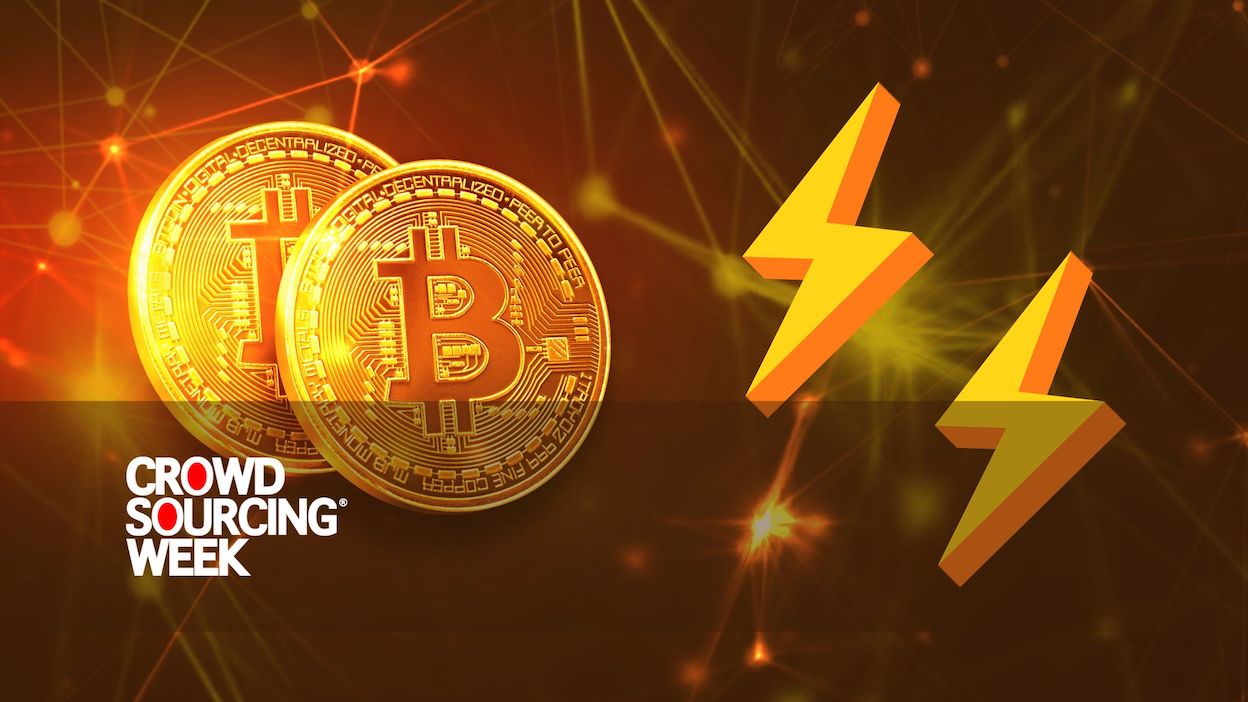 Main image for a Crowdsourcing Week blog on the Bitcoin Lightning Network and its benefits forcrowdfunding