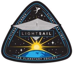 A Lightsail badge in a Crowdsourcing Week blog on the impact of crowdsourcing and citizen scientists on space exploration